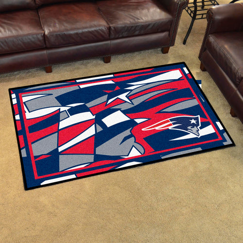 New England Patriots Quick Snap Ultra Plush Area Rugs -  4'x6' 