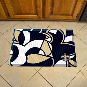 New Orleans Saints Scraper Logo Doormat - 19"x30"