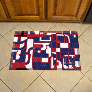 New York Giants Scraper Logo Doormat - 19"x30"