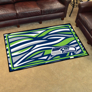 Seattle Seahawks Quick Snap Ultra Plush Area Rugs -  4'x6' 