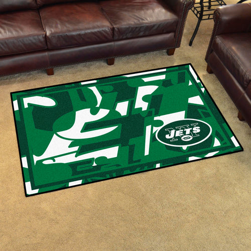 New York Jets Quick Snap Ultra Plush Area Rugs -  4'x6' 