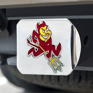 Arizona State Sun Devils Color Emblem On Chrome Hitch 