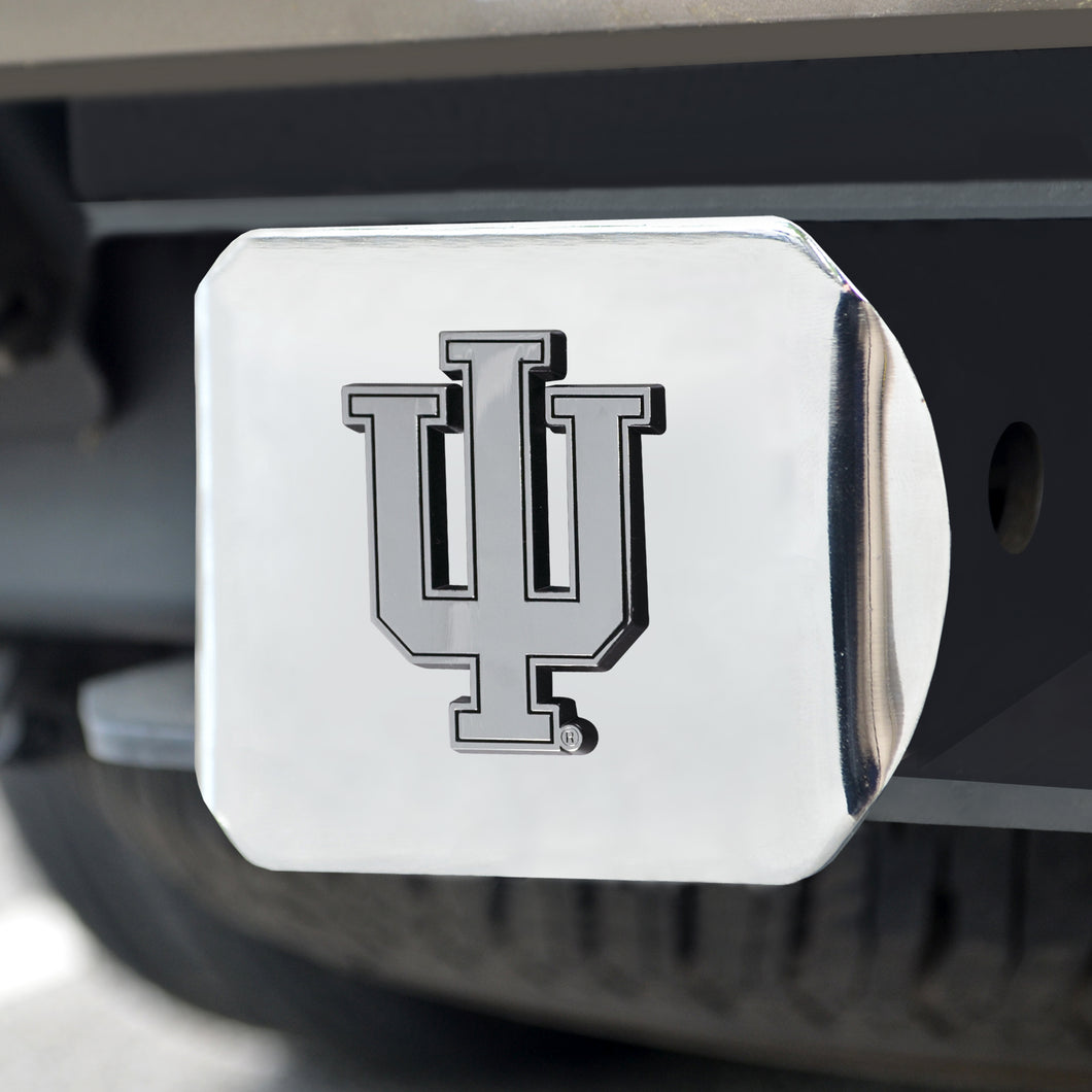 Indiana Hoosiers Chrome Emblem On Chrome Hitch Cover
