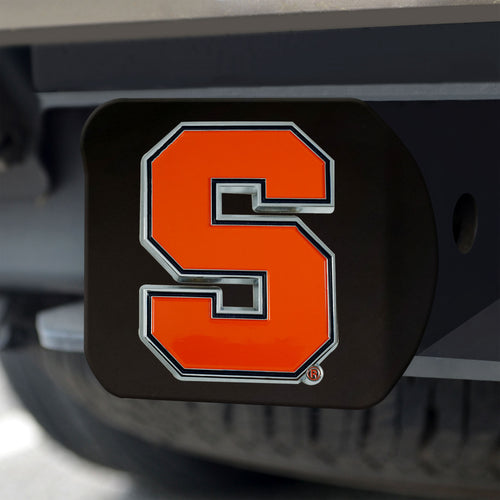 Syracuse Orange Color Emblem On Black Hitch 