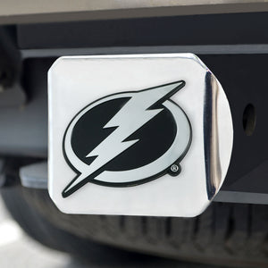 Tampa Bay Lightning Chrome Emblem On Chrome Hitch Cover