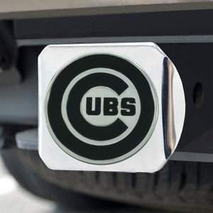 Chicago Cubs Chrome Emblem On Chrome Hitch Cover