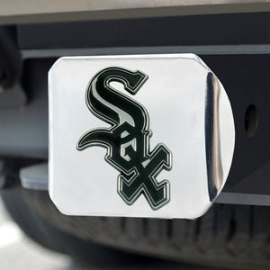 Chicago White Sox Chrome Emblem On Chrome Hitch Cover