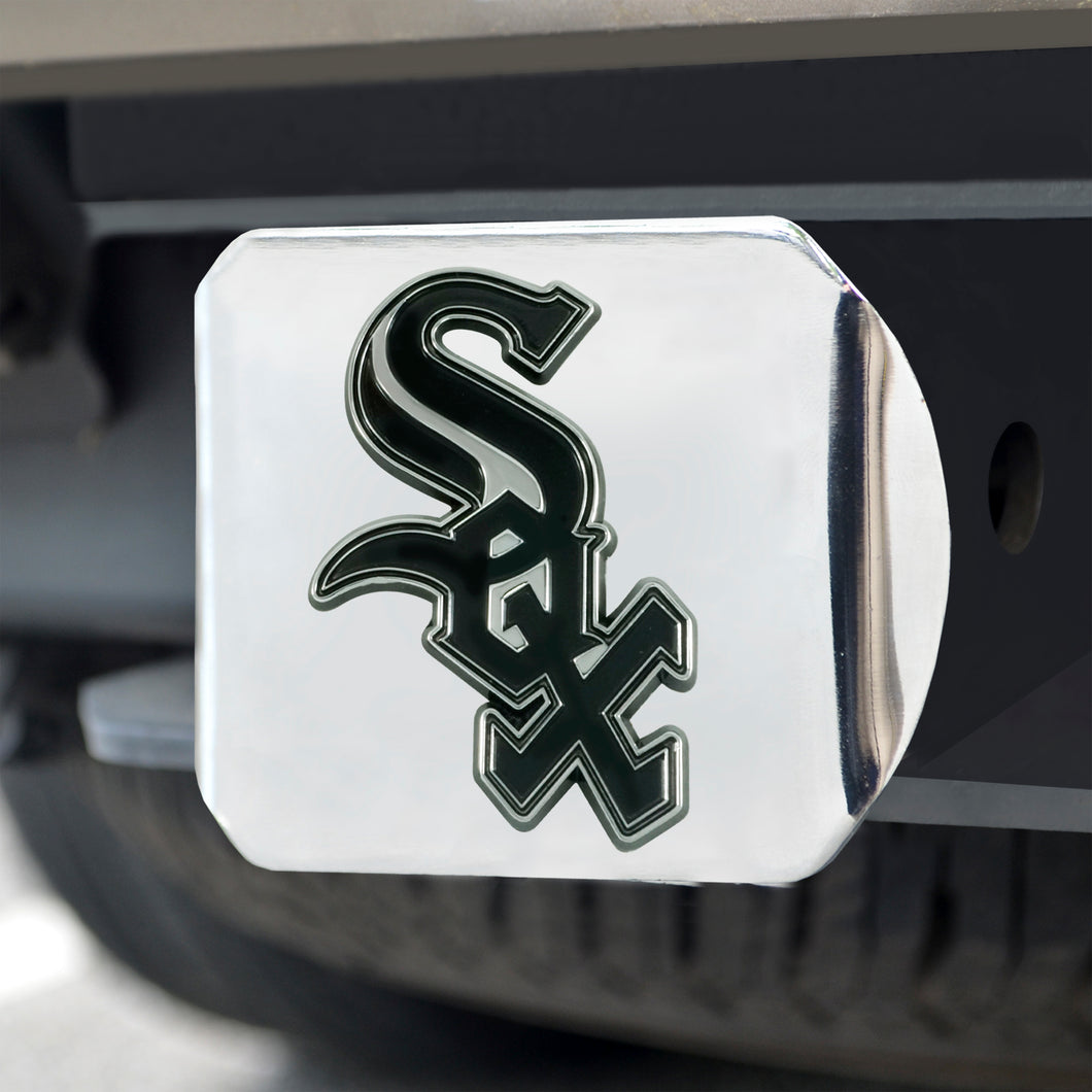 Chicago White Sox Chrome Emblem On Chrome Hitch Cover