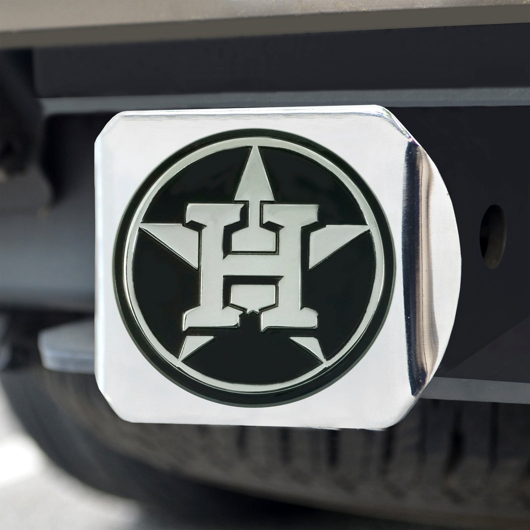 Houston Astros Chrome Emblem On Chrome Hitch Cover