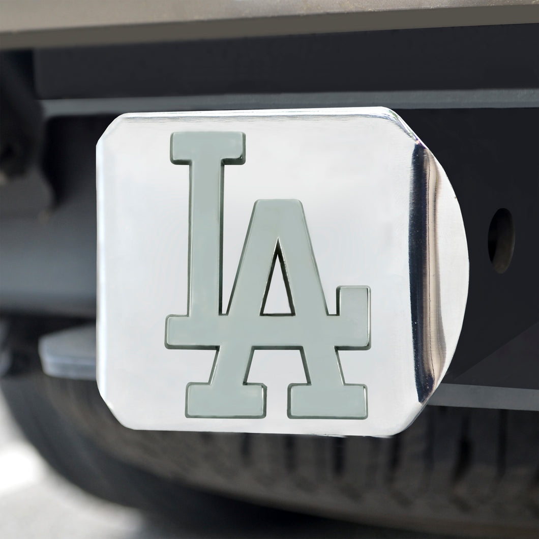 Los Angeles Dodgers Chrome Emblem On Chrome Hitch Cover