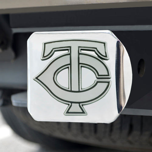 Minnesota Twins Chrome Emblem On Chrome Hitch Cover