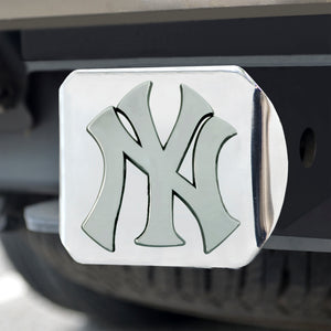 New York Yankees Chrome Emblem On Chrome Hitch Cover