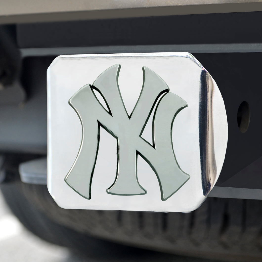 New York Yankees Chrome Emblem On Chrome Hitch Cover