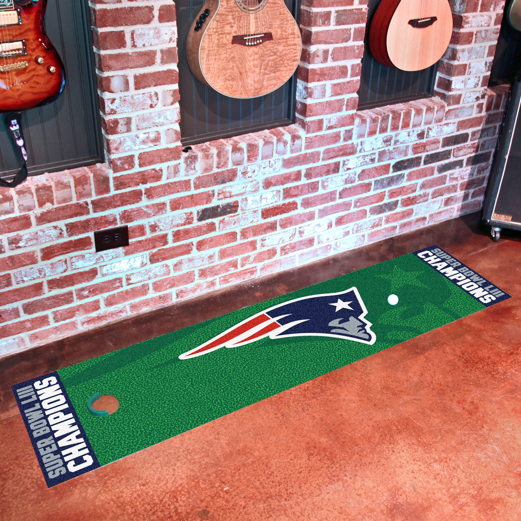 New England Patriots Super Bowl 53 Champions Putting Green Mat - 18