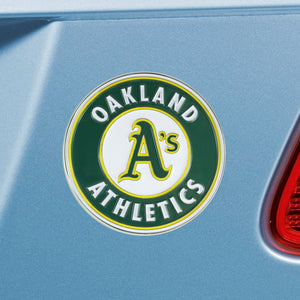 Oakland Athletics Color Chrome Auto Emblem 