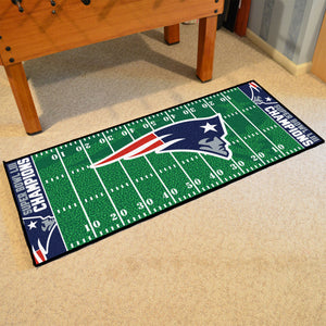 New England Patriots Super Bowl 53 Champions Football Field Runner - 30"x72"