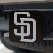 San Diego Padres Chrome Emblem On Black Hitch Cover