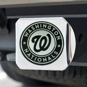 Washington Nationals Chrome Emblem On Chrome Hitch Cover
