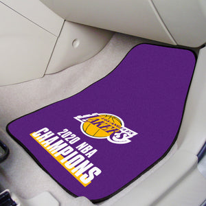 Los Angeles Lakers 2020 NBA Finals Champions 2-pc Carpet Car Mat Set