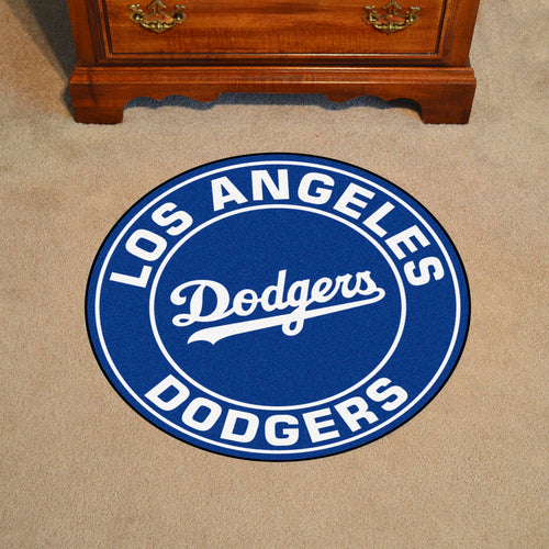 Los Angeles Dodgers Wordmark Roundel Rug - 27