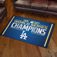 Los Angeles Dodgers 2020 World Series Champions Plush Rug - 3'x5'