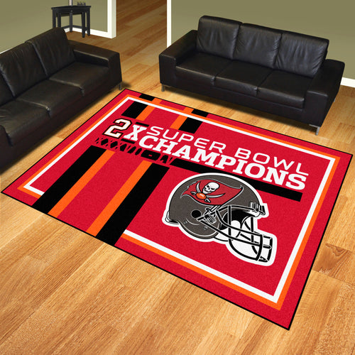 Tampa Bay Buccaneers Super Bowl LV Champions Plush Rug - 8'x10'