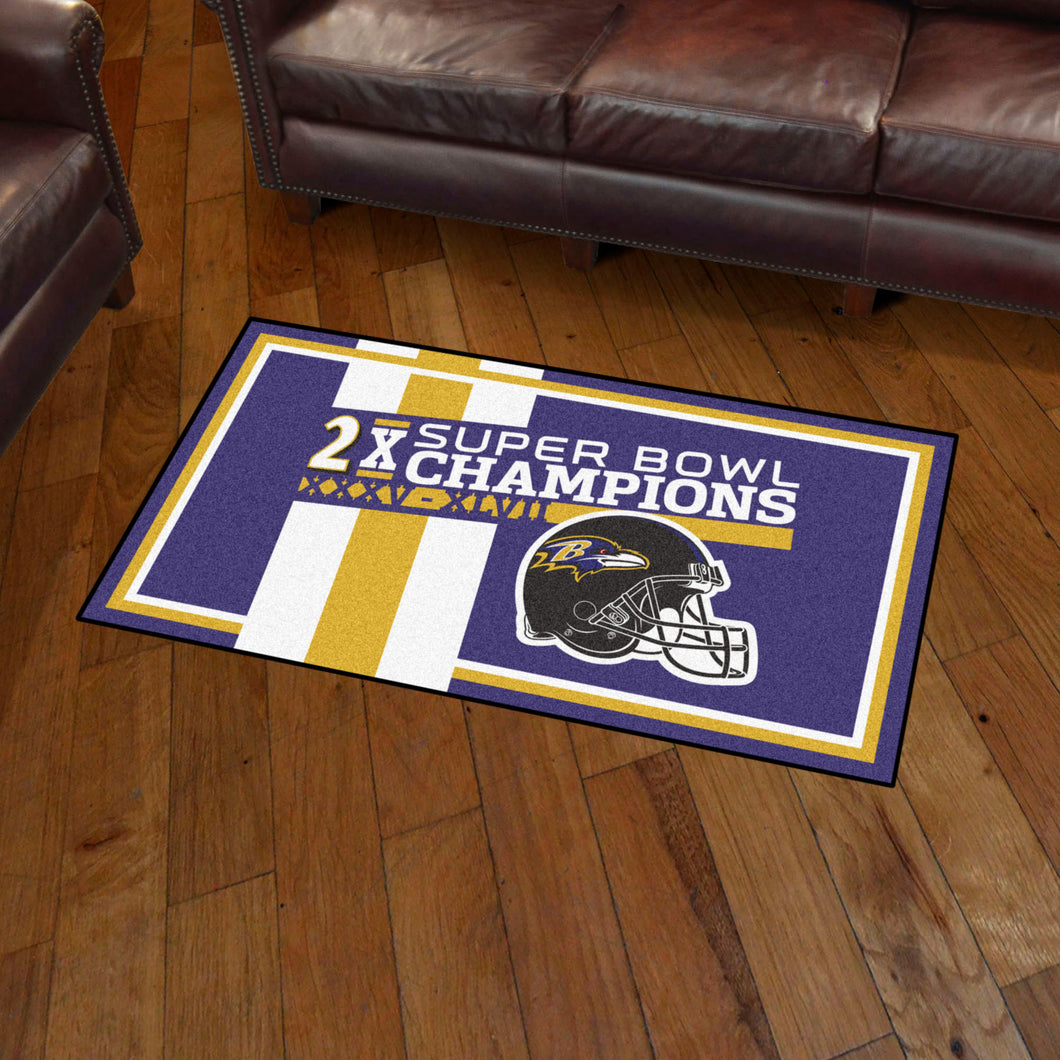 Baltimore Ravens Team Flag Wooden Sign - Dynasty Sports