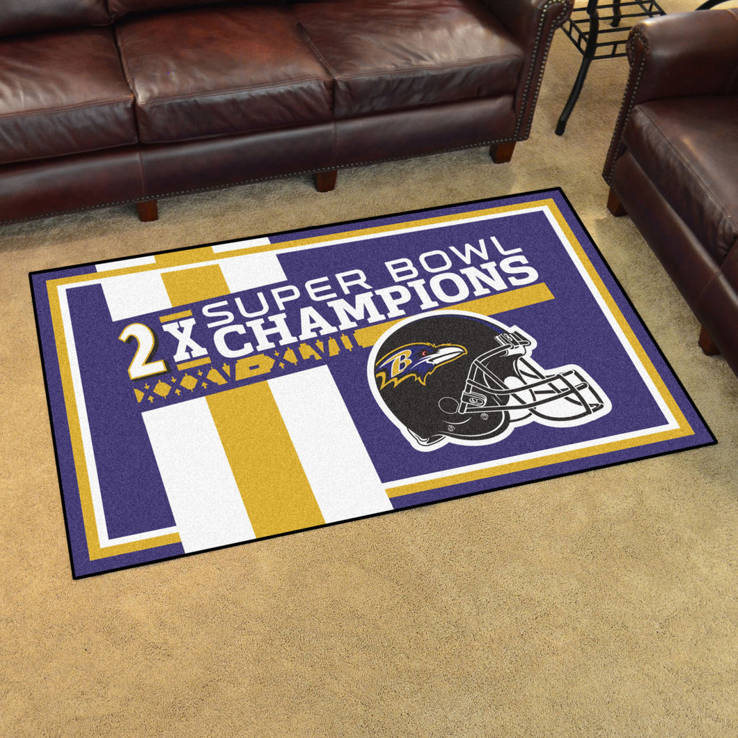 Baltimore Ravens Team Flag Wooden Sign - Dynasty Sports