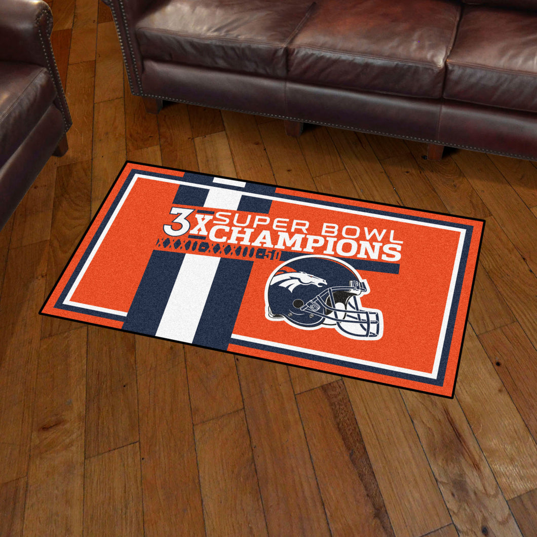 Denver Broncos Dynasty Rug - 3'x5'
