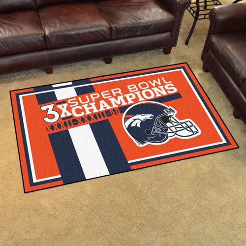 Denver Broncos Dynasty Rug - 4'x6'