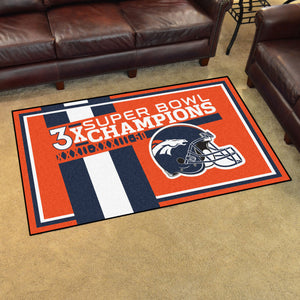 Denver Broncos Dynasty Rug - 4'x6'