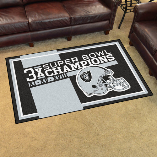 Las Vegas Raiders Dynasty Rug - 4'x6'