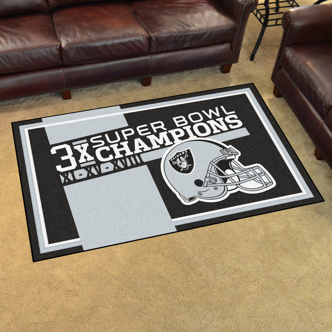 Las Vegas Raiders Dynasty Rug - 4'x6'