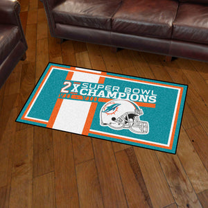 Miami Dolphins Dynasty Rug - 3'x5'
