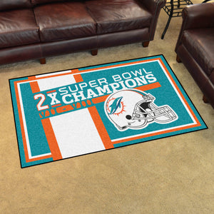 Miami Dolphins Dynasty Rug - 4'x6'