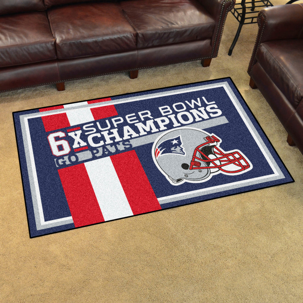 New England Patriots Super Bowl Li Champions Football Rug