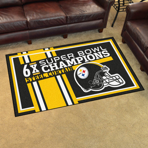 Pittsburgh Steelers Dynasty Rug - 4'x6'