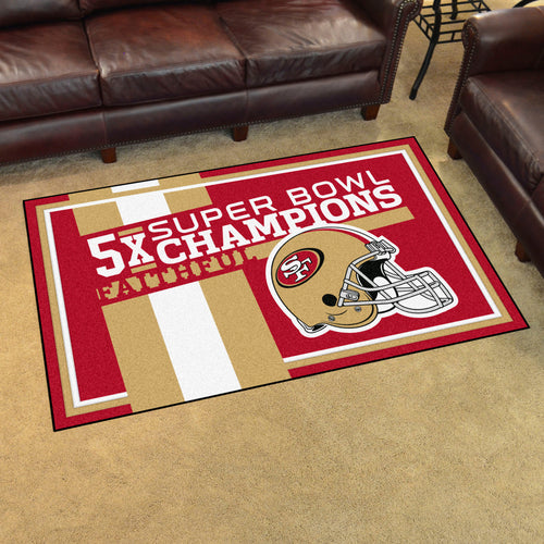 San Francisco 49ers Dynasty Rug - 4'x6'