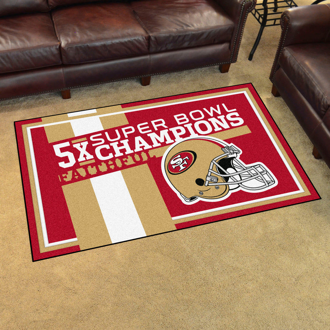 San Francisco 49ers Dynasty Rug - 4'x6'