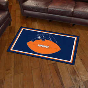 Chicago Bears Retro Logo Plush Rug - 3'x5'