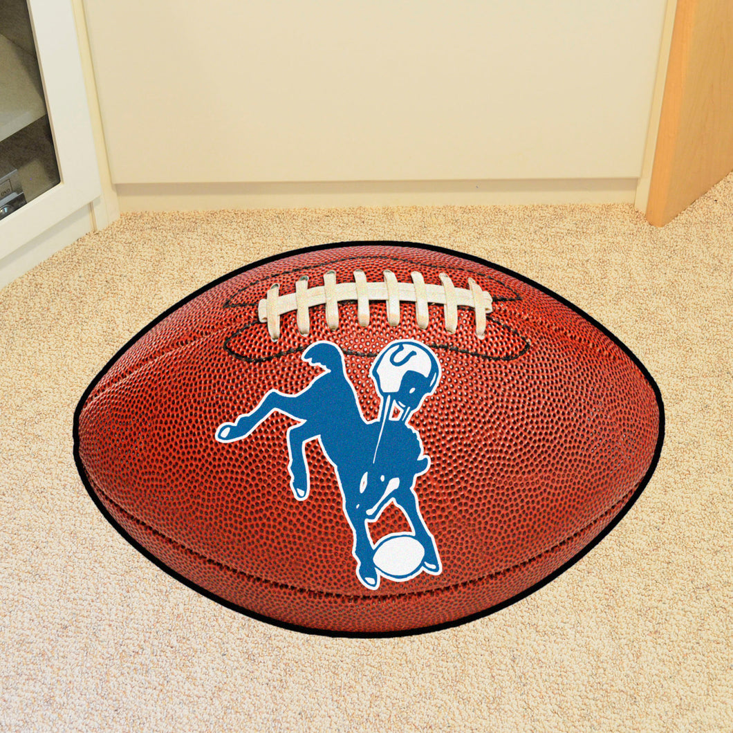 Indianapolis Colts Retro Logo Football Mat - 21
