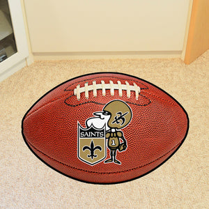 New Orleans Saints Retro Logo Football Mat - 21"x32"