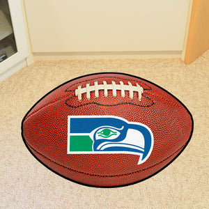 Seattle Seahawks Retro Logo Football Mat - 21"x32"