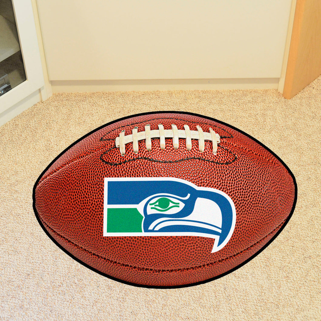 Seattle Seahawks Retro Logo Football Mat - 21