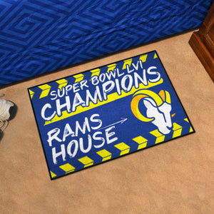 Los Angeles Rams Super Bowl LVI Champions Starter Rug - 19"x30"