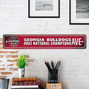 Georgia Bulldogs 2021 National Champions Street Sign