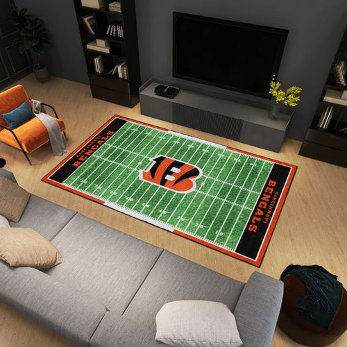 Cincinnati Bengals Plush Rug - 6'x10'