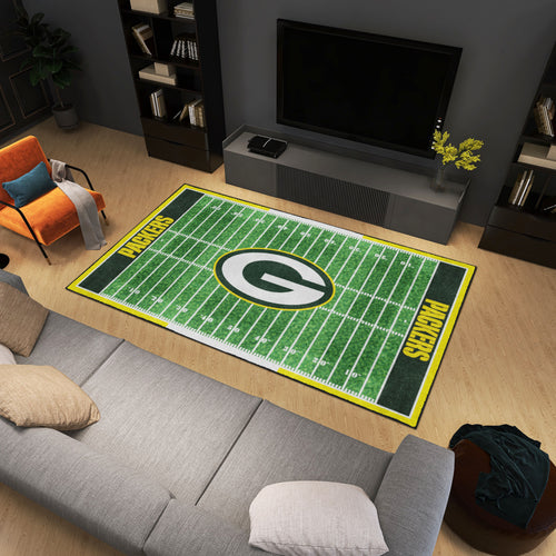 Green Bay Packers Plush Rug - 6'x10'