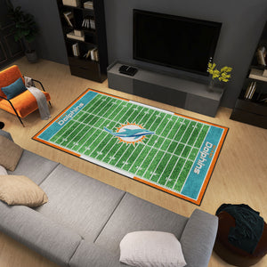 Miami Dolphins Plush Rug - 6'x10'