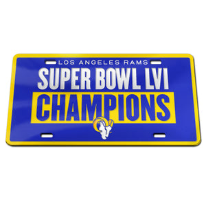 Los Angeles Rams Super Bowl LVI Champions Acrylic License Plate